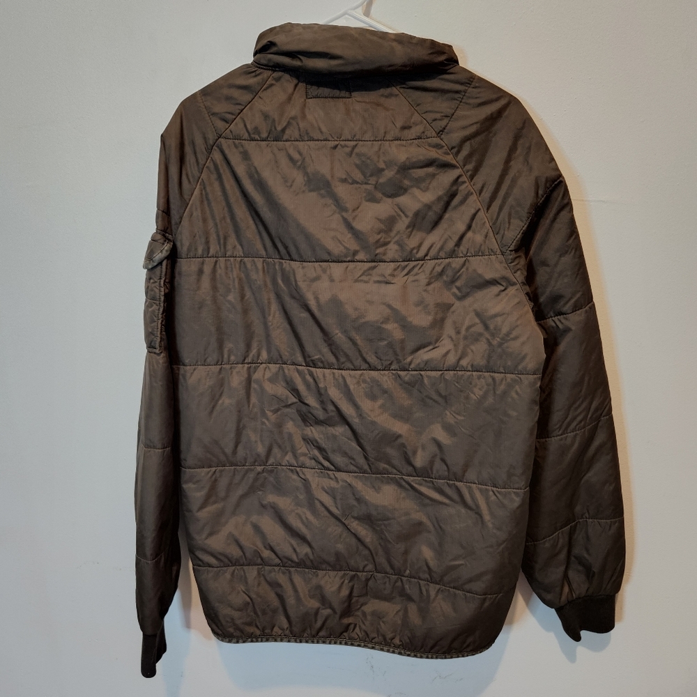 VTG OBEY CHARLIE PUFFER JACKET - OLIVE GREEN L - Picture 5 of 6